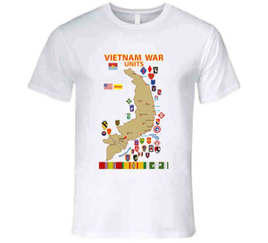 Map - Vietnam Units - 3 Wo Ds T Shirt