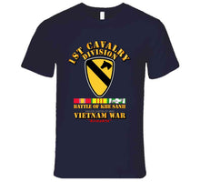 Load image into Gallery viewer, 1st Cavalry Division - (Battle Khe Sanh) with Vietnam War Service Ribbons - T Shirt, Premium and Hoodie
