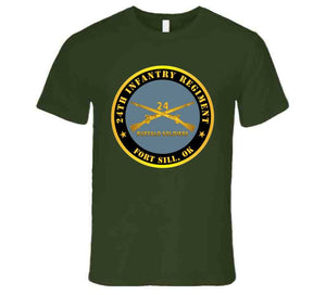 Indoor Wall Tapestries - Army - 24th Infantry Regiment - Fort Sill, Ok - Buffalo Soldiers W Inf Branch Long Sleeve T Shirt