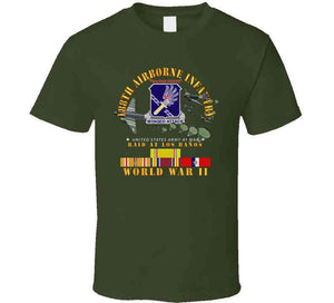 Army - 188th Airborne Infantry - Raid At Los BaÃ±os W Jumpers - Wwii W Pac Svc X 300 T Shirt