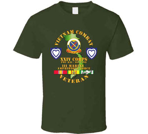 Army - Vietnam Combat Veteran W Xxiv Corps T Shirt