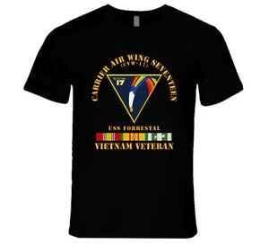 Navy - Carrier Air Wing Seventeen - Vietnam Veteran W Vn Svc T Shirt