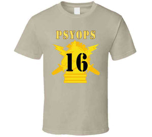 Army - Psyops W Branch Insignia - 16th Battalion Numeral - Line X 300 V1 Classic T Shirt