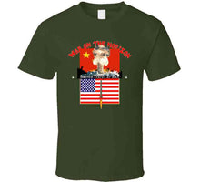 Load image into Gallery viewer, Govt - War On The Horizon - China Flag - Us Flag W Missile Firing - Atomic Blast X300 T Shirt
