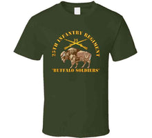 Load image into Gallery viewer, Army - 25th Infantry Regiment - Buffalo Soldiers W 25th Inf Branch Insignia T Shirt
