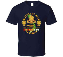 Load image into Gallery viewer, Army - Vietnam Combat Vet - Transportation Corps  W Vn Svc X 300 T Shirt
