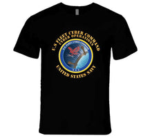 Load image into Gallery viewer, Navy - U.s Fleet Cyber Command X 300 T Shirt
