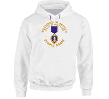 Load image into Gallery viewer, Wounded In Action - Purple Heart Hoodie
