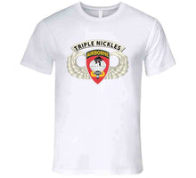 Load image into Gallery viewer, Army - Airborne Badge - 555th Parachute Infantry Bn - Ssi W  Triple Nickles Tab X 300 T Shirt
