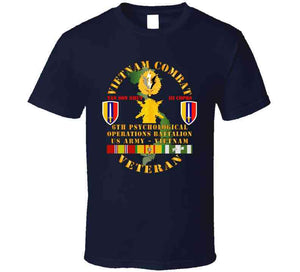 Army - Vietnam Combat Vet - 6th Psyops Bn - Usarv W Vn Svc V1 Classic T Shirt