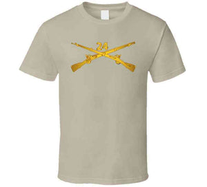 Army - 24th Infantry Regiment Branch Wo Txt T Shirt