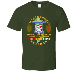 Army - Vietnam Combat Infantry Veteran W 2nd Bn 18th Inf 1st Inf Div Ssi Long Sleeve T Shirt