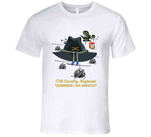 Load image into Gallery viewer, Army - 17th Cavalry - Branch - Airborne, Air Assault with Flash and Helicopters - T Shirt, Premium and Hoodie
