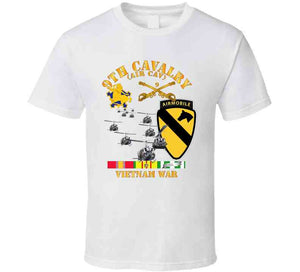 Army - 9th Cavalry (Air Cav) - 1st  Cav Division w SVC T Shirt