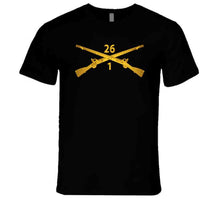 Load image into Gallery viewer, Army - 1st Bn 26th Infantry Regiment - W Infantry Br Wo Txt X 300 T Shirt
