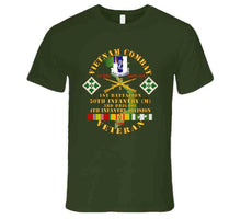 Load image into Gallery viewer, Army - Vietnam Combat Veteran W 1st Bn - 50th Inf - 3rd Bde 4th Inf Div 1968 W Vn Svc T Shirt
