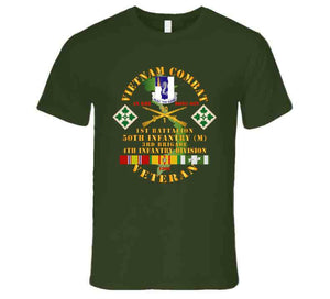 Army - Vietnam Combat Veteran W 1st Bn - 50th Inf - 3rd Bde 4th Inf Div 1968 W Vn Svc T Shirt