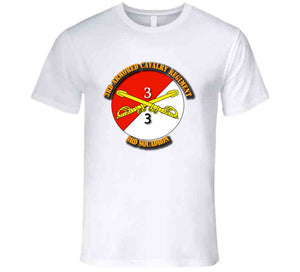3rd Squadron - 3rd Armored Cavalry Regiment with Txt  T Shirt