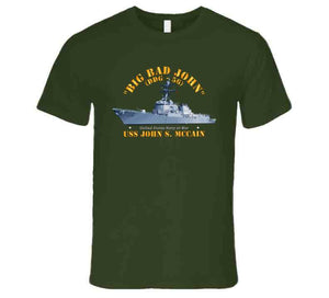 Navy - Destroyer - Uss John S Mccain - Big Bad John T Shirt