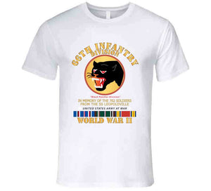 Army - 66th Infantry Div - Black Panther Div - Wwii W Ss Leopoldville W Eu Svc Long Sleeve T Shirt