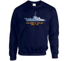 Load image into Gallery viewer, Navy - Destroyer - Uss John S Mccain -  Ship On Top Txt T Shirt
