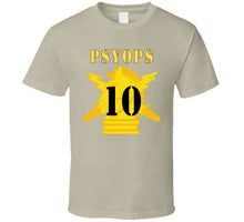 Load image into Gallery viewer, Army - Psyops W Branch Insignia - 10th Battalion Numeral - Line X 300 V1 Classic T Shirt
