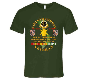 Army - Vietnam Combat Vet - 8th Psyops Bn - 5th Special Forces Group W Vn Svc Long Sleeve T Shirt