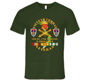 Army - Vietnam Combat Veteran W 6th Bn 77th Artillery Dui - Ii Field Force W Vn Svc Long Sleeve T Shirt