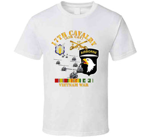 Army - Bravo Troop 2nd Squadron 17th Cav - 101st  Airborne Div W Vn Svc T Shirt