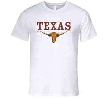Load image into Gallery viewer, Texas - Rattler Skin -texas Longhorn - Outline Red X 300 T Shirt
