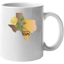Load image into Gallery viewer, Texas -  Yellow Rose Of Texas W Texas State Map X 300 Classic T Shirt, Crewneck Sweatshirt, Hoodie, Long Sleeve, Mug
