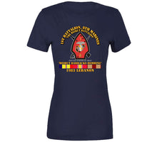 Load image into Gallery viewer, Usmc - 1st Bn, 8th Marines - Beirut Barracks Bombing W Svc Long Sleeve T Shirt
