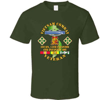 Load image into Gallery viewer, Army - Vietnam Combat Infantry Veteran W 1st Bn 14th Inf - 4th Id Ssi T-shirt
