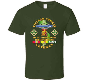 Army - Vietnam Combat Infantry Veteran W 1st Bn 14th Inf - 4th Id Ssi T-shirt