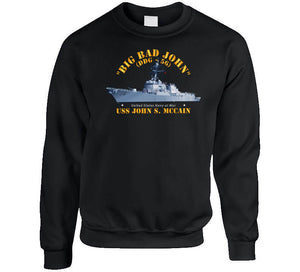 Navy - Destroyer - Uss John S Mccain - Big Bad John T Shirt