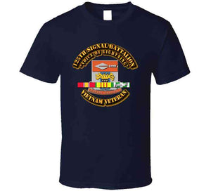 DUI - 125th Signal Battalion, "Voice of Lightning" with Vietnam Service Ribbons - T Shirt, Premium and Hoodie