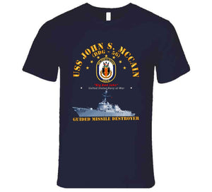 Navy - Destroyer - Uss John S Mccain - Ship T Shirt