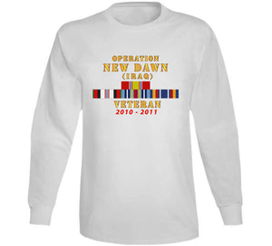 Operation New Dawn Service Ribbon Bar W Gwt - Iraq (2010 - 2011) X 300 T Shirt