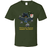 Load image into Gallery viewer, Army - 17th Cavalry Hat - Abn - Air Assault  w Br w Flash  w Slicks T Shirt
