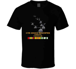 Army - 57th Assault Helicopter Co W Vn Svc X 300 Long Sleeve T Shirt