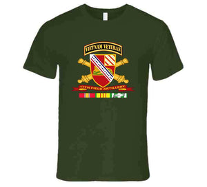 Army - 17th Field Artillery W Br - Ribbon Vn Svc Vet Tab Long Sleeve T Shirt