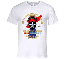 Load image into Gallery viewer, Army - 1st Ranger Inf Company - 2nd Id W Map W Korea Svc X 300 T Shirt
