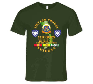 Army - Vietnam Combat Veteran W Xxiv Corps T Shirt