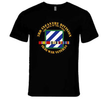 Load image into Gallery viewer, Army - 3rd Id - Iraq Vet  - The Rock Of The Marne W Svc Ribbons T Shirt
