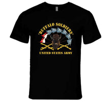 Load image into Gallery viewer, Army - Buffalo Soldiers - Infantry - Cavalry Guidons W Buffalo Head - Us Army X 300 T Shirt
