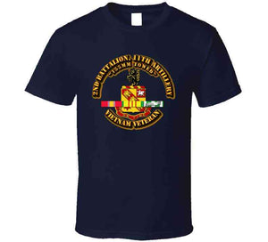 2nd Battalion, 11th Artillery (155mm Towed) With Vietnam War Service Ribbon T Shirt, Premium and Hoodie