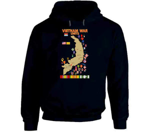 Map - Vietnam Units - 3 Wo Ds Hoodie