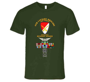 Army - 6th Cavalry Brigade - Desert Storm with Armed Forces Expeditionary Medal Ribbon with Arrow T Shirt, Premium and Hoodie