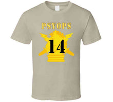 Load image into Gallery viewer, Army - Psyops W Branch Insignia - 14th Battalion Numeral - Line X 300 V1 Classic T Shirt
