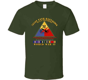 Army - 761st Tank Battalion - Black Panthers - W Ssi Wwii  Eu Svc T Shirta